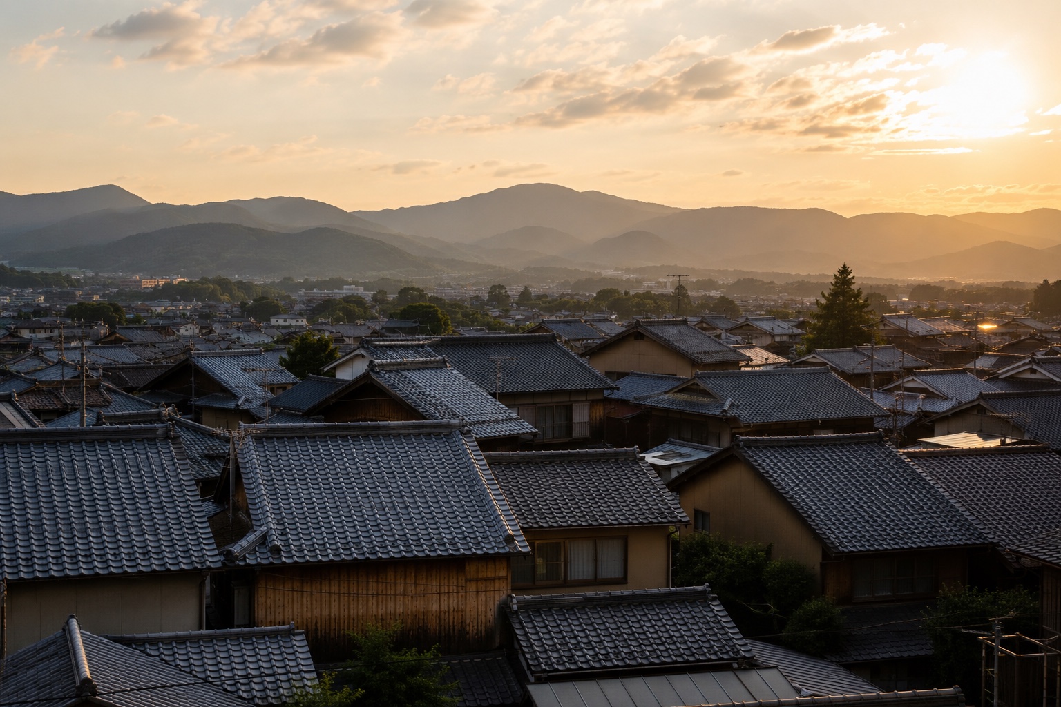 京都の屋根並み